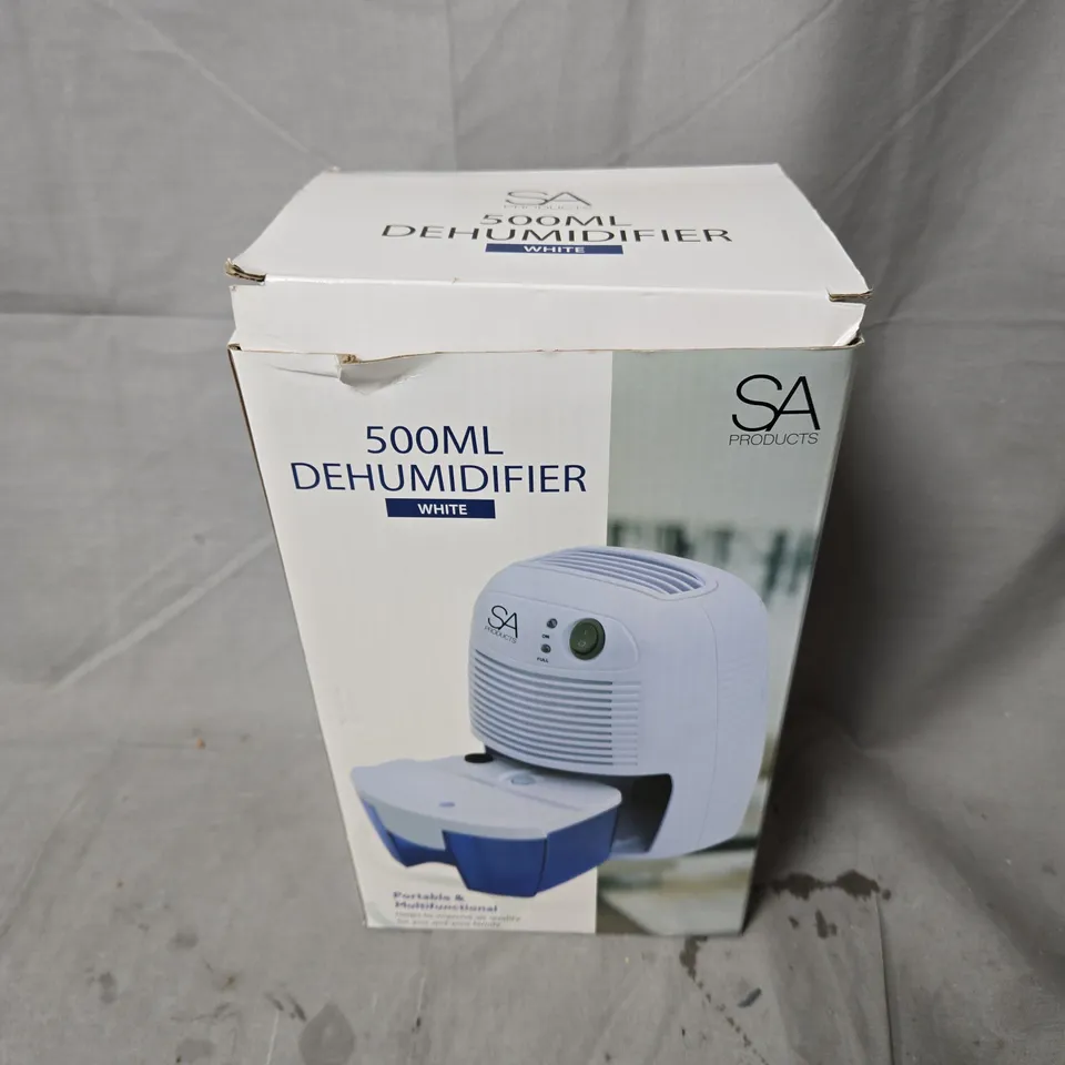 SA PRODUCTS 500ML DEHUMIDIFIER – WHITE, BOXED