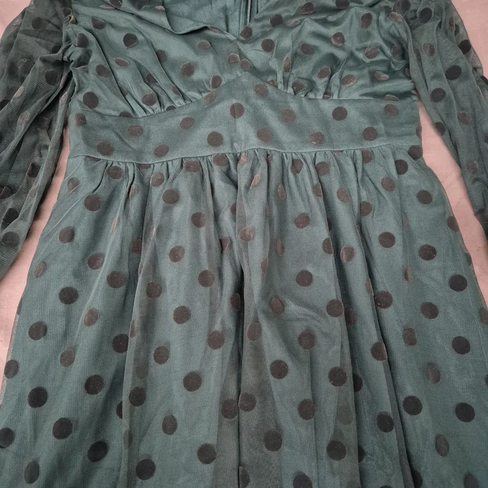 BODEN CHRISTINA TULLE MIDI DRESS IN GREEN SIZE UK 16 R