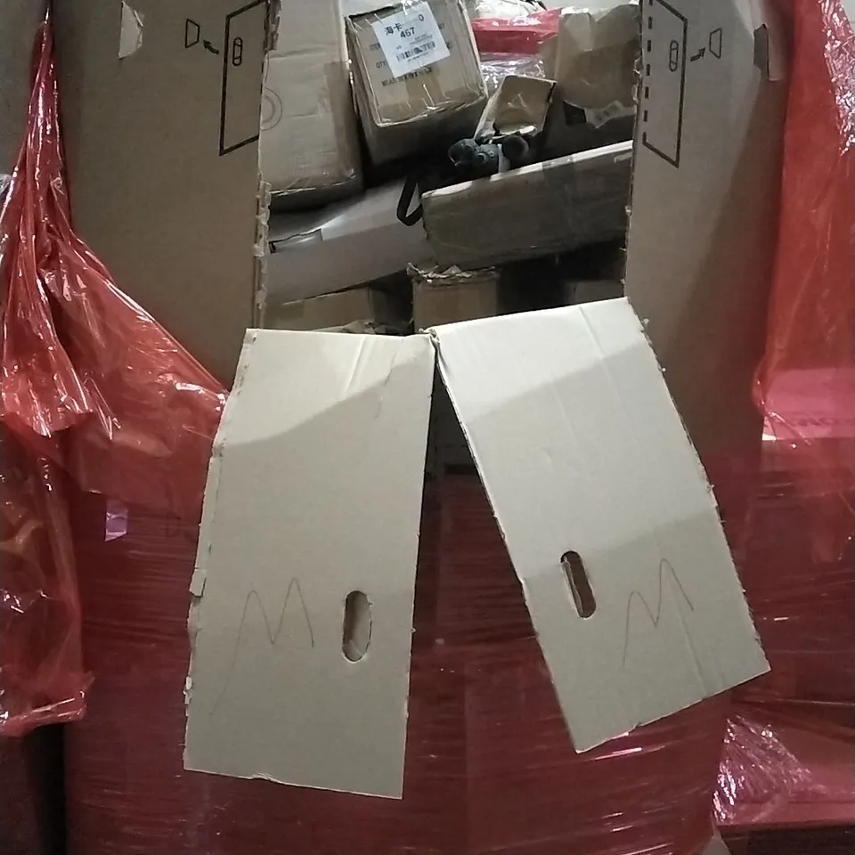 PALLET OF HOUSEHOLD ITEMS TO INCLUDE METAL BED,CLOTHES AIRER, PICTURE FRAME, PLAYMAT ,CAT LITTER BOX AND OTHER ASSORTED ITEMS...