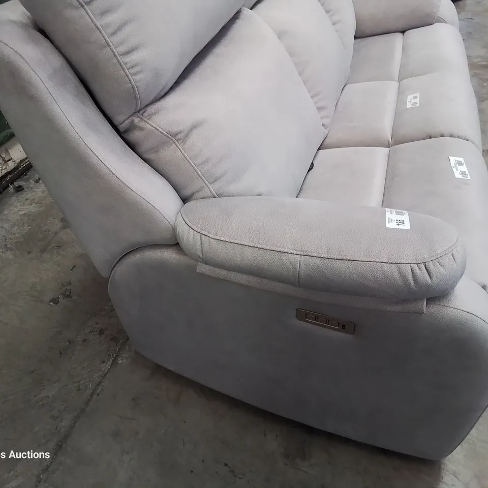  QUALITY BRITISH DESIGNER & MANUFACTURED G PLAN KINGSBURY POWER RECLINING THREE SEATER SOFA STINGRAY PLATINUM