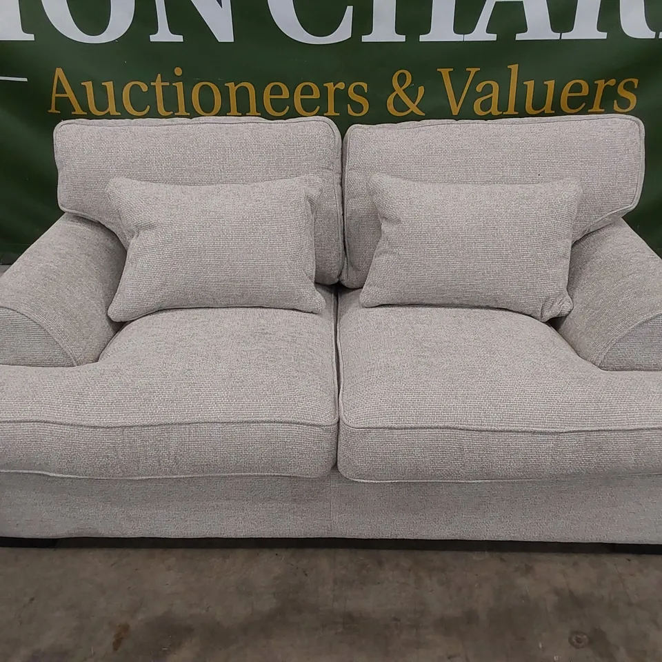 DESIGNER COTTAGE 2 SEATER FABRIC SOFA - OATMEAL