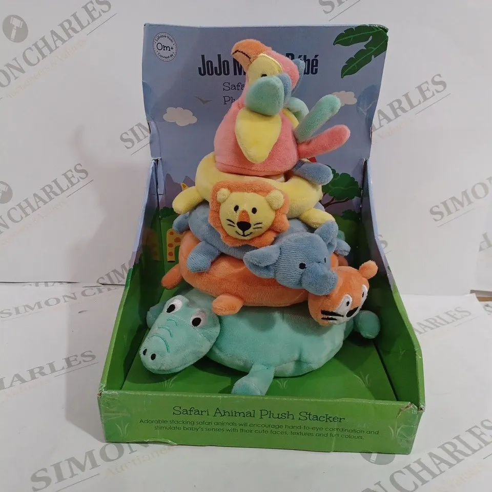 JOJO MAMAN BEBE SAFARI ANIMAL PLUSH STACKER
