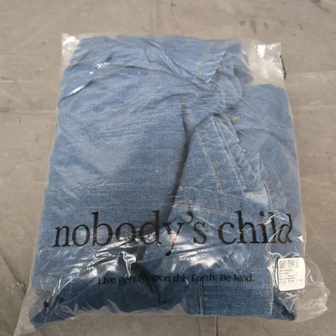 NOBODY'S CHILD DENIM SHIRT DRESS, BLUE—UK 10 (EU 38, USA 6) – IN PACKAGING