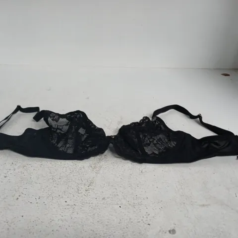 ANN SUMMERS BLACK LACE FULLER BUST PLUNGE BRA – UK 34FF (NON-PADDED)