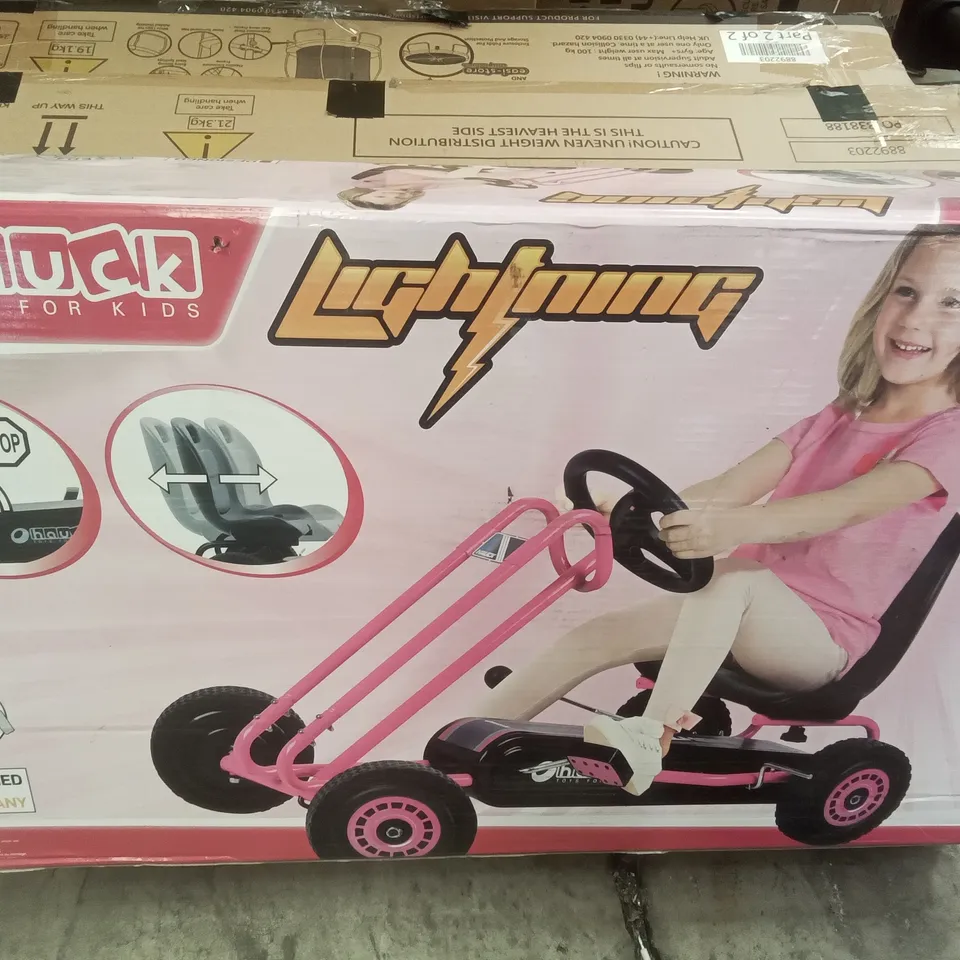 BOXED HAUCK LIGHTNING GO KART PINK [COLLECTION ONLY] RRP £130