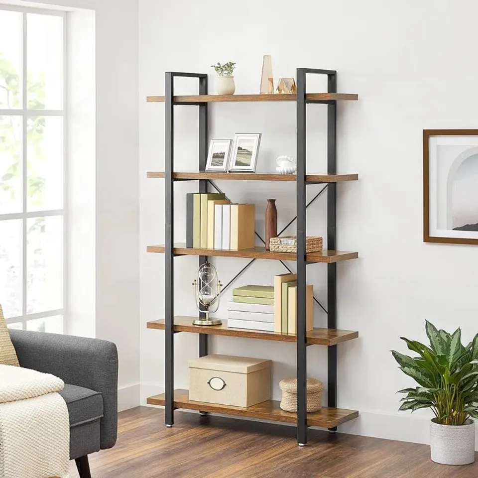 BOXED DANNA BOOKCASE - BLACK (1 BOX)