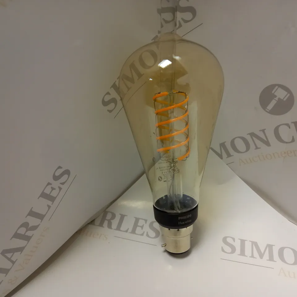 BOXED PHILIPS HUE WHITE SINGLE FILAMENT BULB ST72 B22