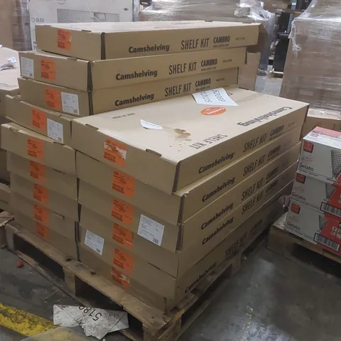 PALLET CONTAINING APPROXIMATELY 14x CAMSHELVING SHELF KITS 