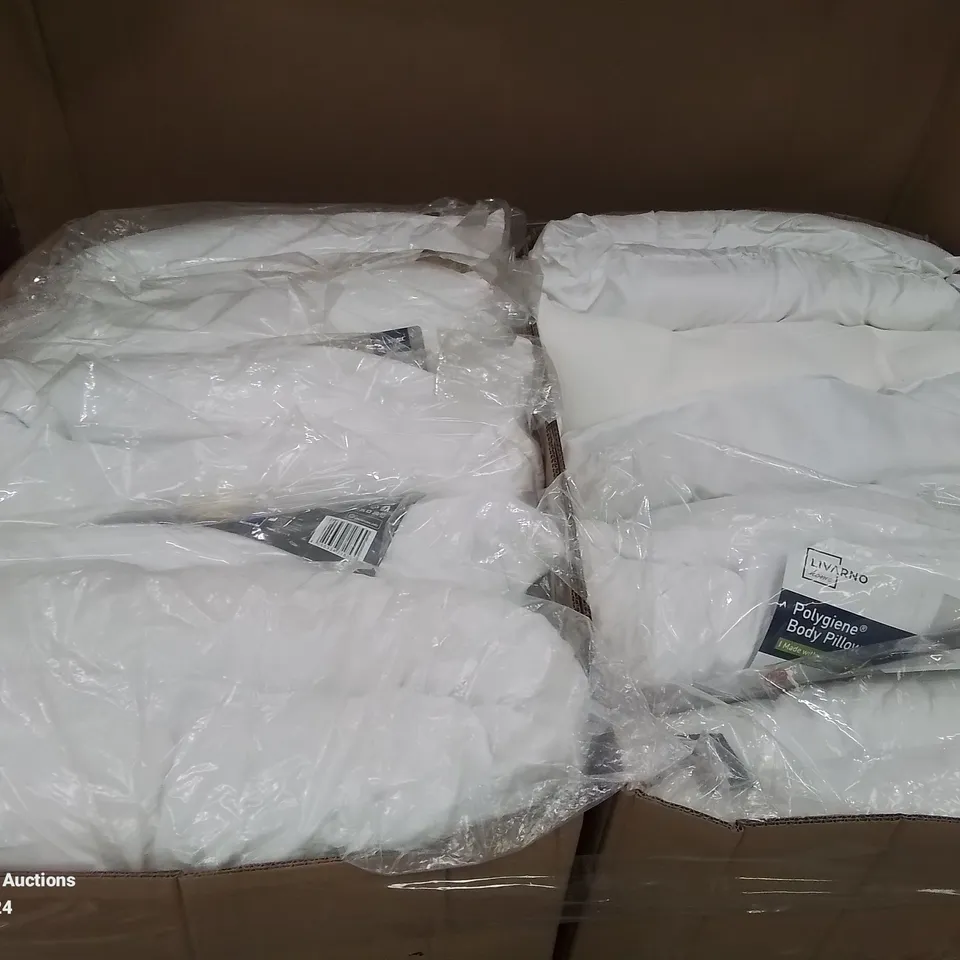 PALLET OF MOSTLY VARIOUS PILLOWS, BODY PILLOWS, BEDDING, SOFT FURNISHINGS ETC.
