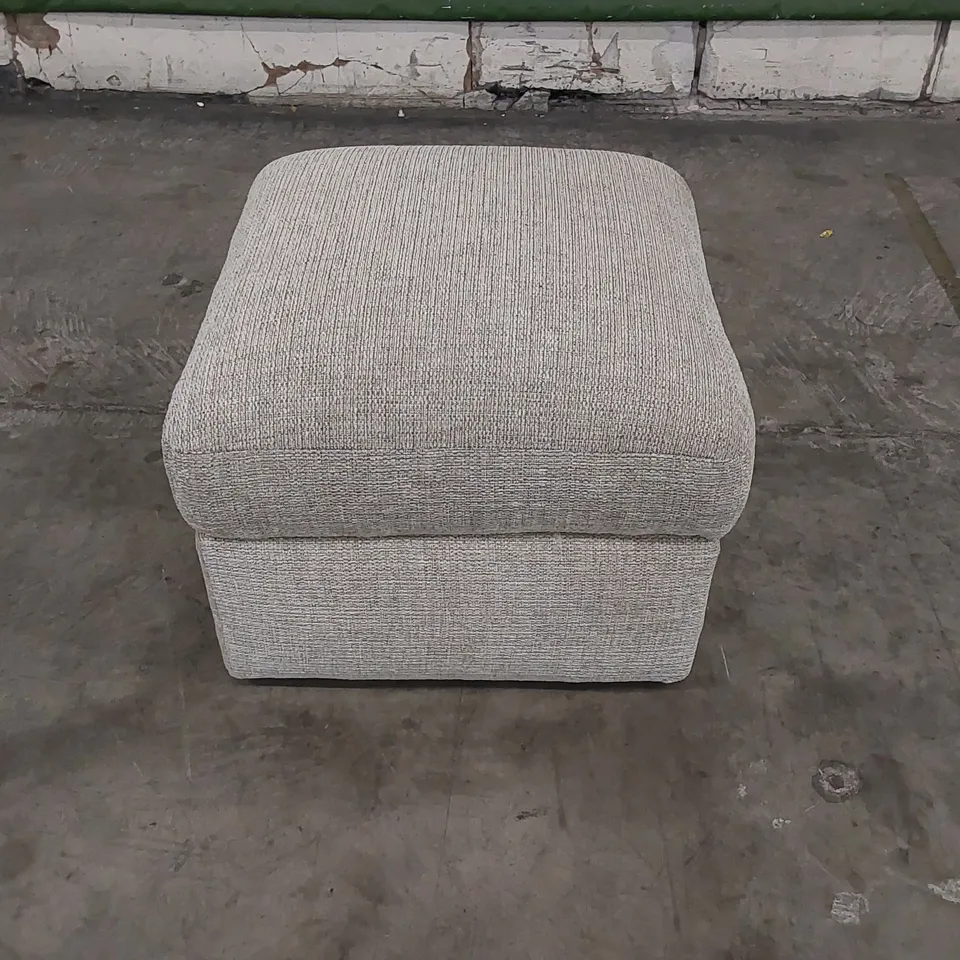 DESIGNED FABRIC UPHOLSTERED STORAGE FOOTSTOOL