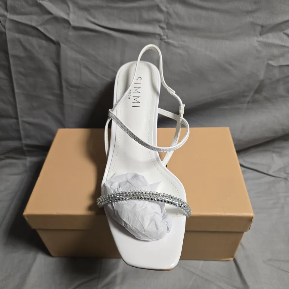 BOXED PAIR OF SIMMI GILLESPIE OPEN TOE SHOE - UK SIZE 5