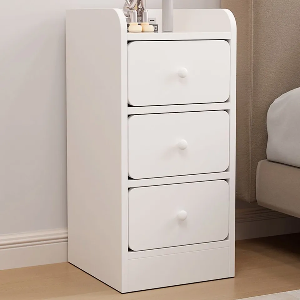 BOXED NIGHT TABLE - WHITE 30×32×62CM