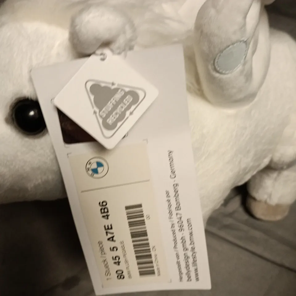 BMW WHITE PLUSH  TOY WITH TAGS – PEGGY 