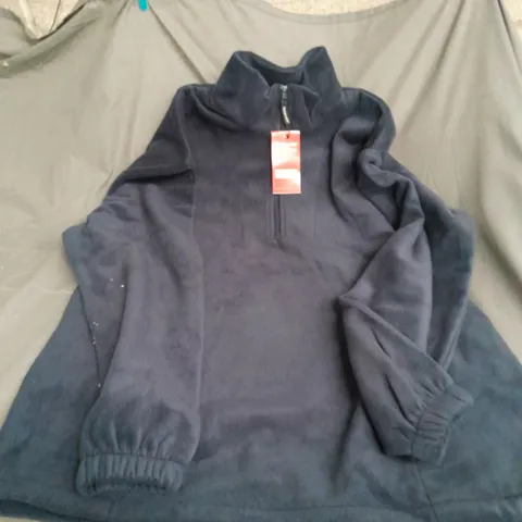 RESULT XXL NAVY FLEECE QUARTER ZIP 