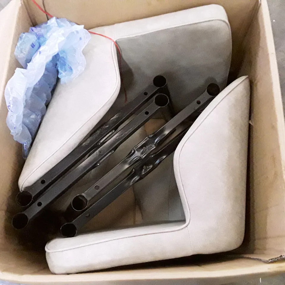 BOXED SET OF 2 GREY DINING CHAIRS