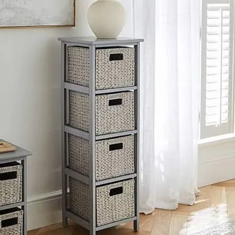 HYACINTH 4 DRAW TALL UNIT GREY NK891