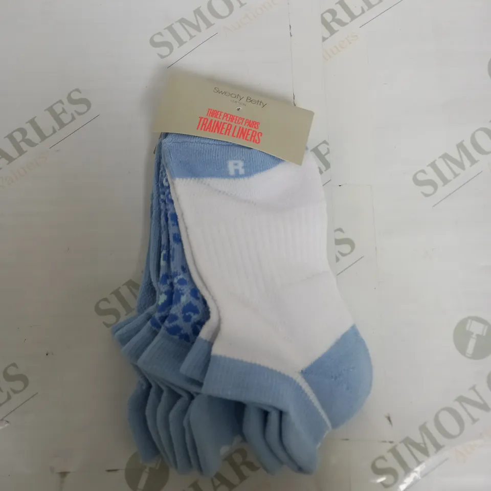 SWEATY BETTY TRAINER SOCKS SIZE 2-5 - X3