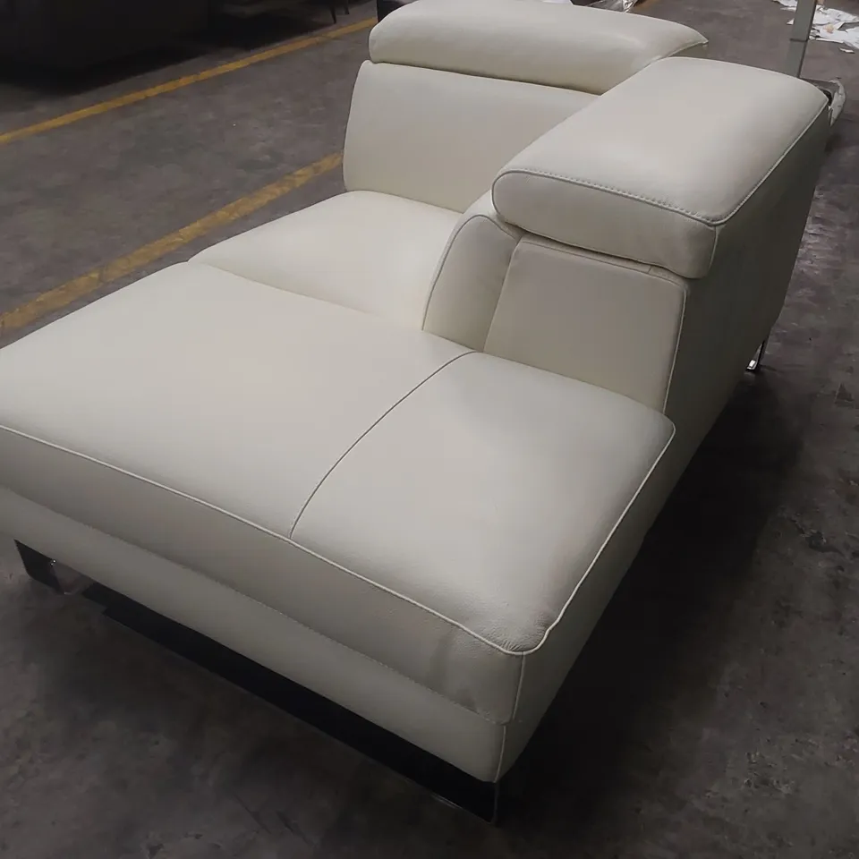 QUALITY DESIGNER ITALIAN MADE LEATHER CHAISE LOUNGE CORNER SOFA PIECE - PART ONLY 