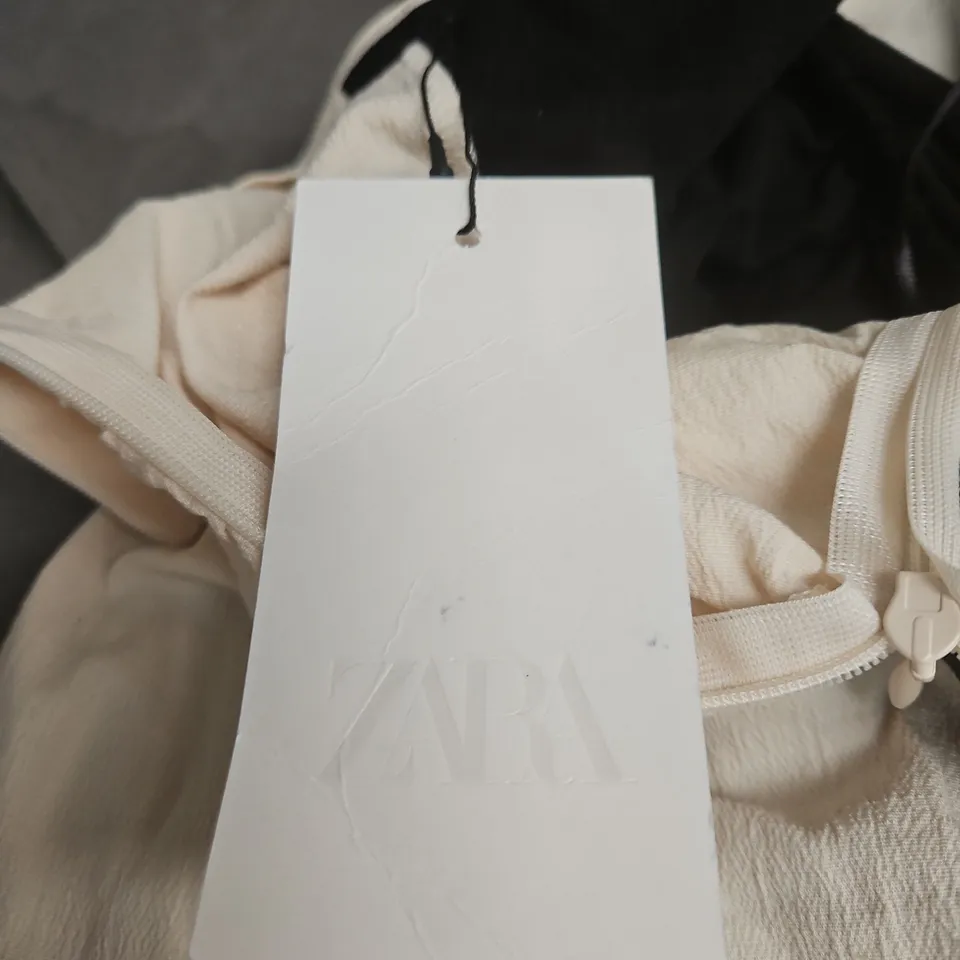 ZARA BLACK FRONT/WHITE BACK DRESS SMALL WITH TAGS