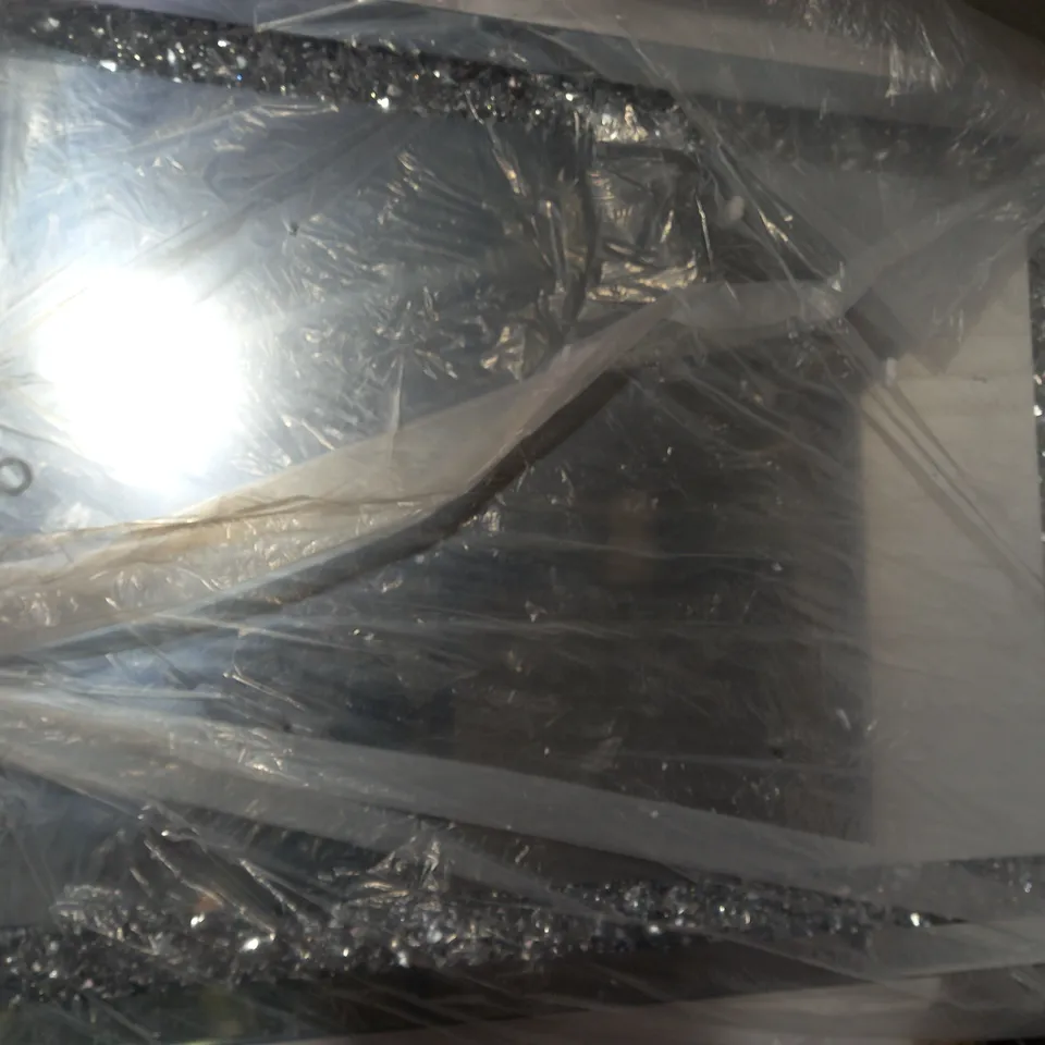 JM BY JULIEN MACDONALD LARGE ENCAPSULATED CRYSTAL LIGHT UP TABLE MIRROR - COLLECTION ONLY