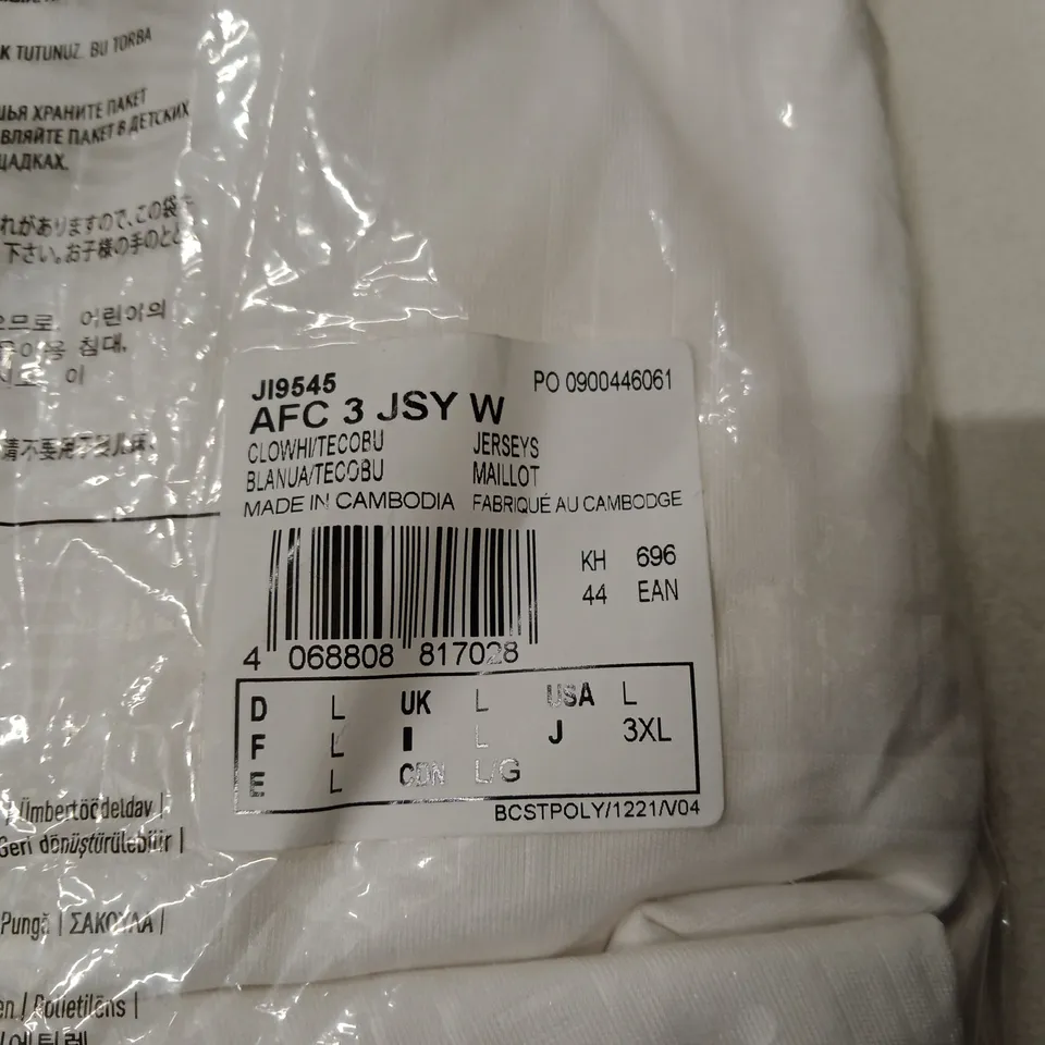 ADIDAS AFC JERSEY – WHITE, UK L (EU L) – JERSEY/FOOTBALL SHIRT