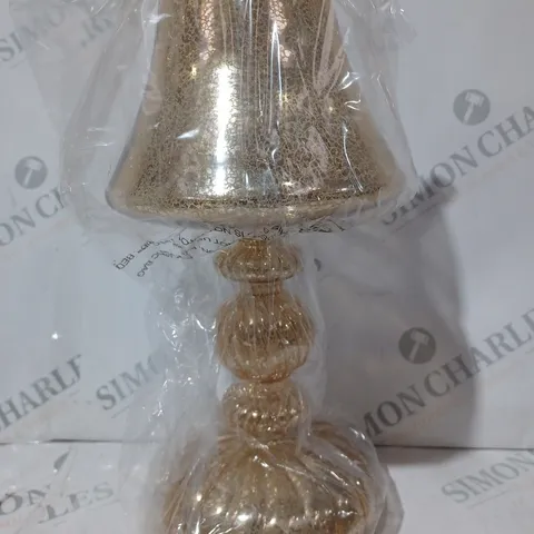 HOME REFLECTIONS PRE-LIT LED MERCURY GLASS LAMP GOLD