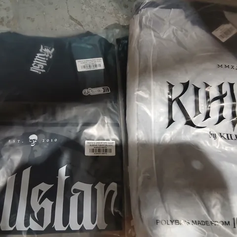 APPROXIMATELY 20 BRAND NEW KILLSTAR CLOTHING PRODUCTS TO INCLUDE; DEADVAULT HOODIE AND DEATHS GRAVEYARD SHORT SLEEVE T SHIRT