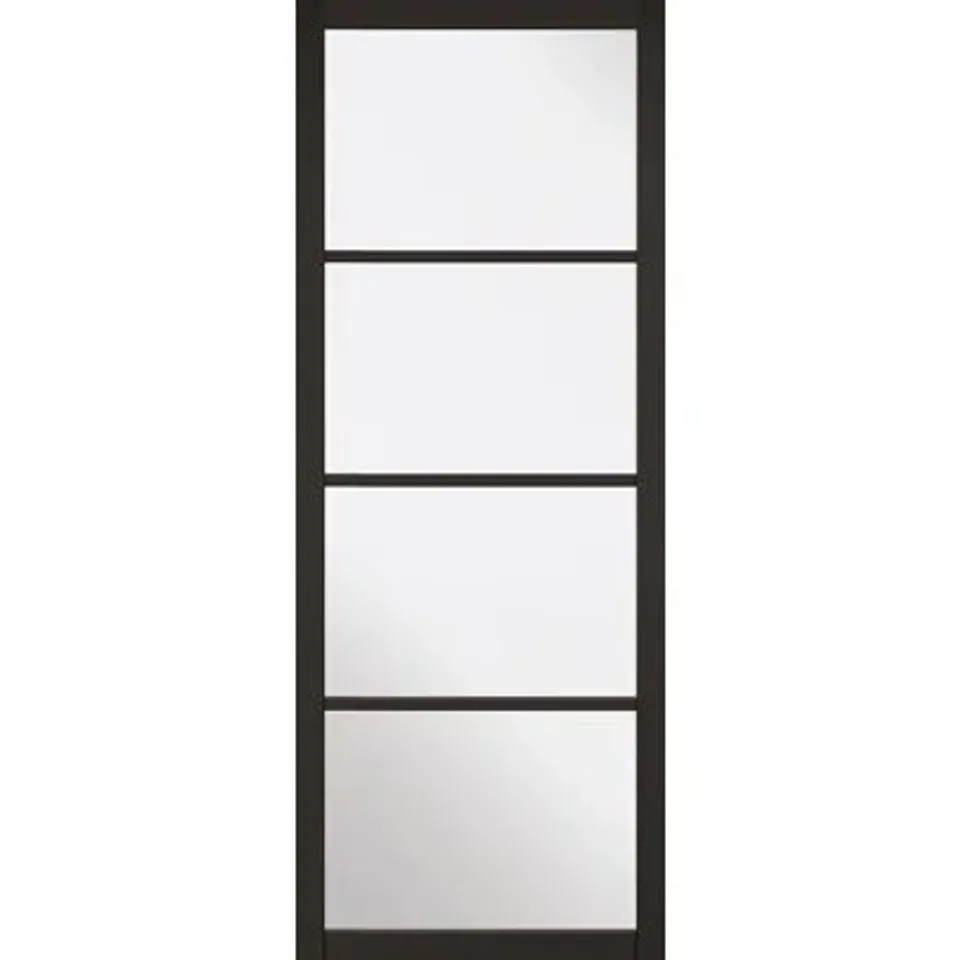 BOXED SOHO 4L GLAZED BLACK INTERNAL DOOR