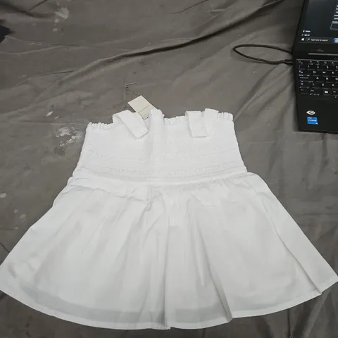 ABERCROMBIE & FITCH WHITE SMOCKED TOP β SMALL