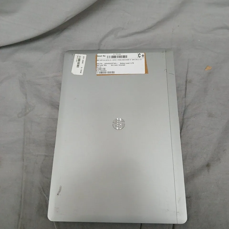 HP FOLIO 9470M LAPTOP – 14-INCH, I5-3437U, 8GB RAM, 320GB HDD, WIFI. DOES NOT POWER ON