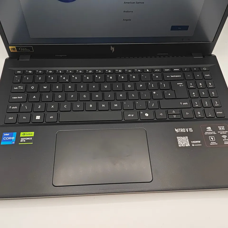 BOXED ACER NITRO V15 INTEL I-7 13620H GEFORCE RTX 5050 GRAPHICS 16GB RAM 512GB SSD LAPTOP IN BLACK