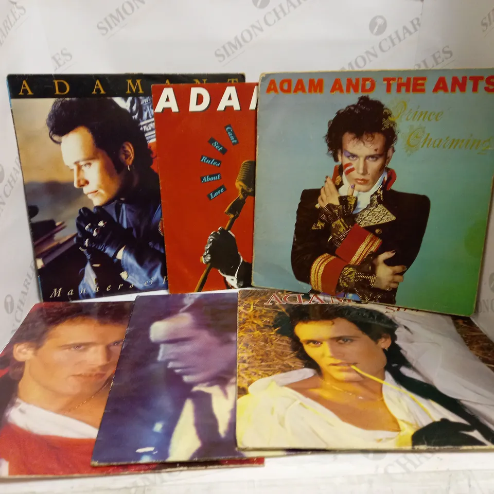 LOT OF 6 ADAM ANT VINYL ALBUMS