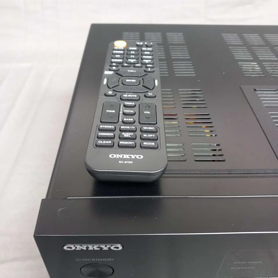 ONKYO TXSR494 BLACK 7.2 CHANNEL HOME CINEMA / AV RECEIVER, DOLBY/DTS:X, 4K, BLUETOOTH, 160W/CHANNEL