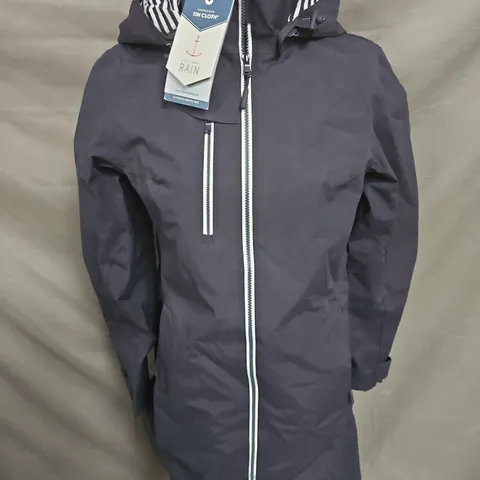 SEASALT CORNWALL RAIN COVERACK COAT IN MIDNIGHT SIZE 12 TALL