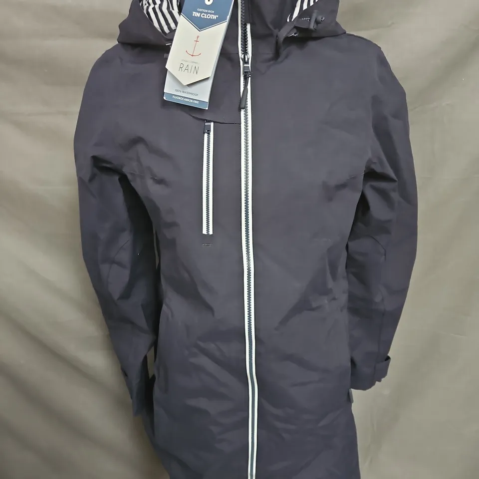 SEASALT CORNWALL RAIN COVERACK COAT IN MIDNIGHT SIZE 12 TALL