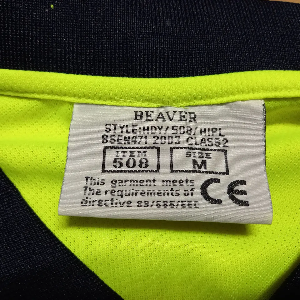 BEAVER HIGH-VIS SHORT SLEEVED POLO SHORT - SIZE M