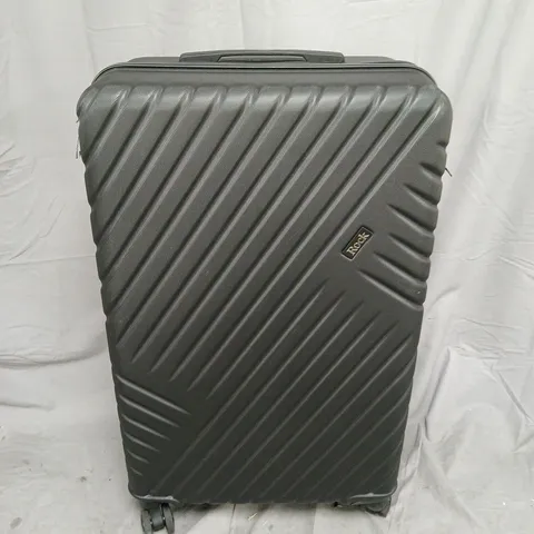 ROCK BRAND HARD-SHELL SUITCASE – BLACK, DIAGONAL RIBBED FINISH, 2-WHEEL WITH INTEGRATED 3-DIGIT LOCK
