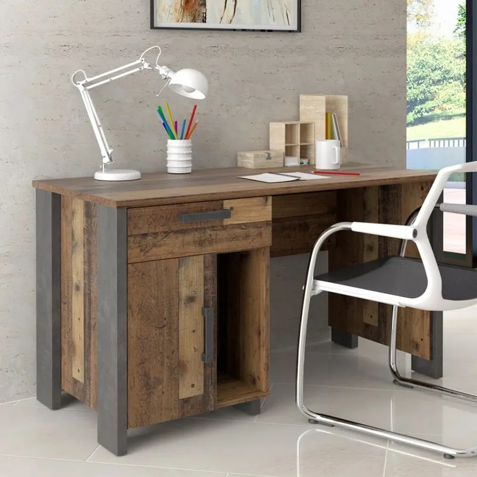 BOXED LANHAM 126.5CM W RECTANGULAR WRITING DESK (2 BOXES)