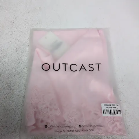 OUTCAST NIXIE MINI SKIRT β PINK, UK SIZE L