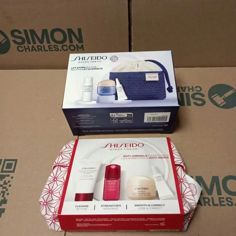 2 X SHISEIDO GINZA TOKYO GIFT SETS: ANTI WRINKLE ESSENTIALS + LIFT AND FIRM ROUTINE