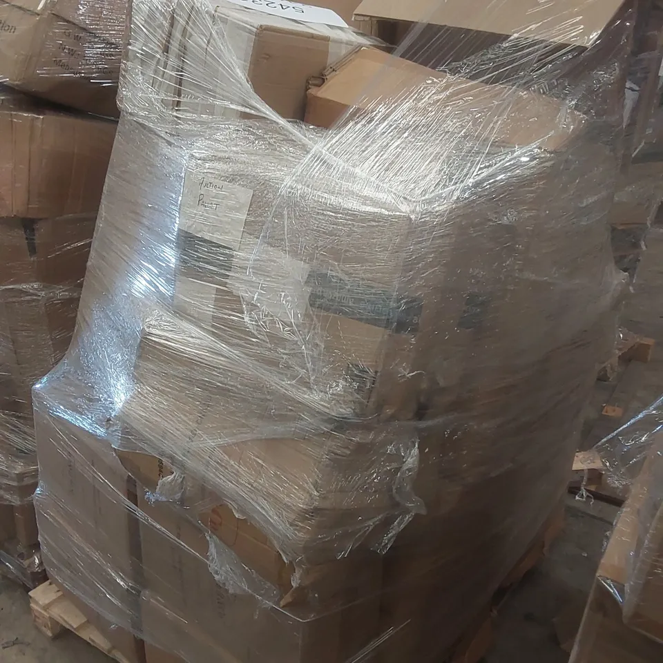 PALLET OF ASSORTED E-COMMERCE GOODS AND PRODUCTS TO INCLUDE: SLEEPING BAG, WRAPPING PAPER, SUITCASE ECT