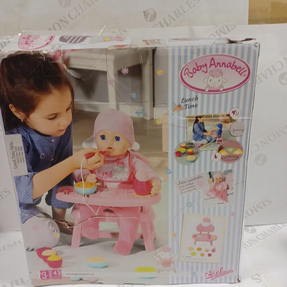 BOXED BABY ANNABELL LUNCH TIME TABLE  RRP £42.99