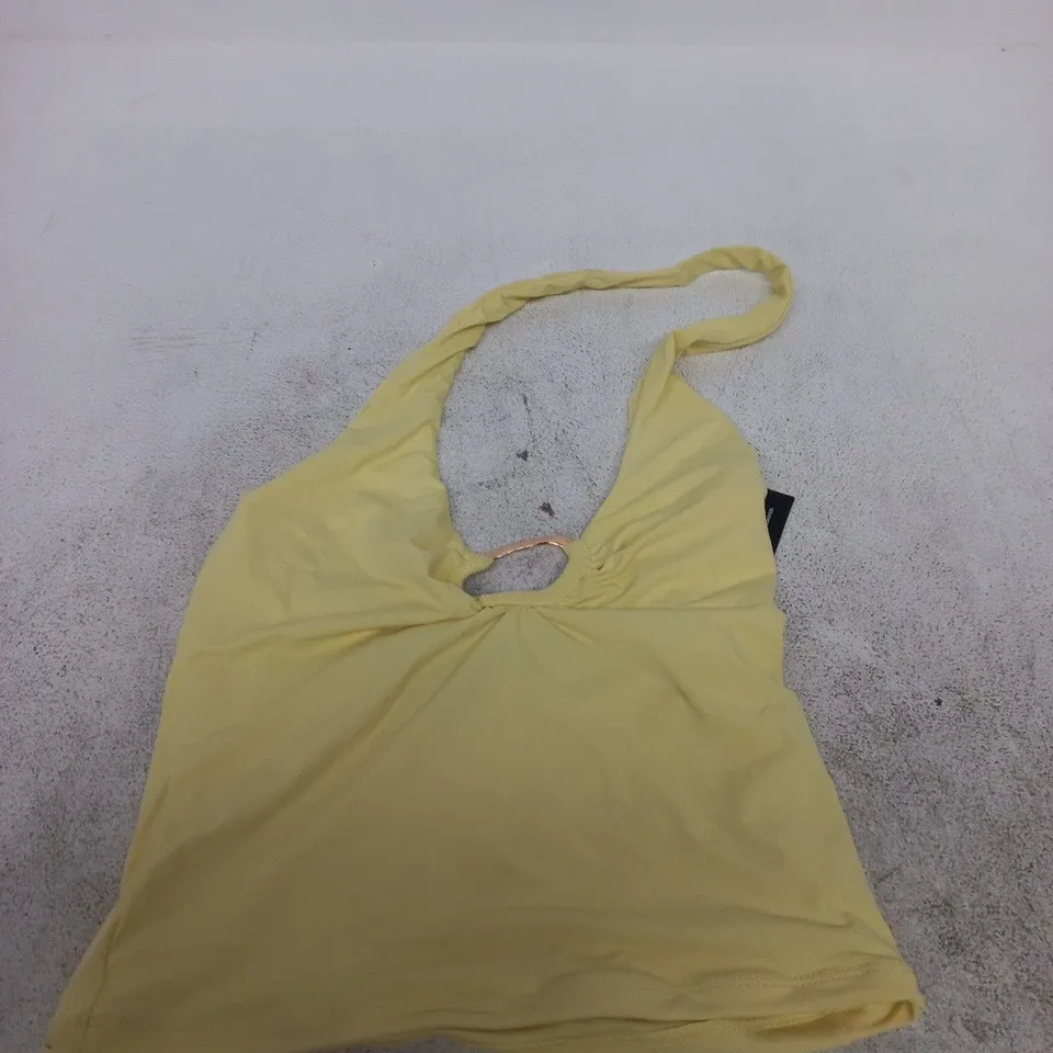 CELESTIA HALTER TOP - LEMON, WOMEN'S UK S (WHITE FOX)