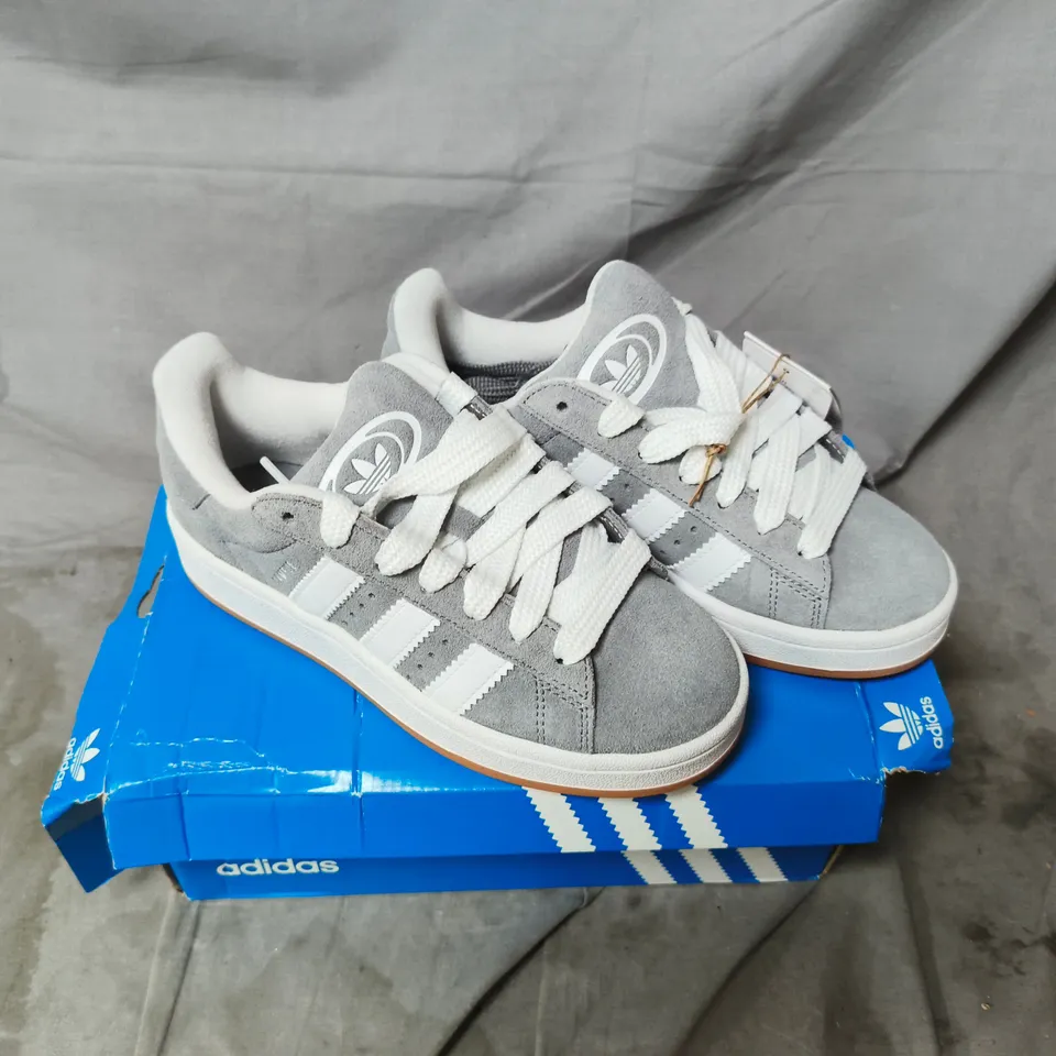 ADIDAS CAMPUS TRAINERS – GREY SUEDE UK SIZE 3.5