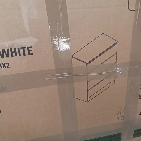 BOXED BIRLEA OSLO 4 DRAWER CHEST WHITE (2 BOXES)