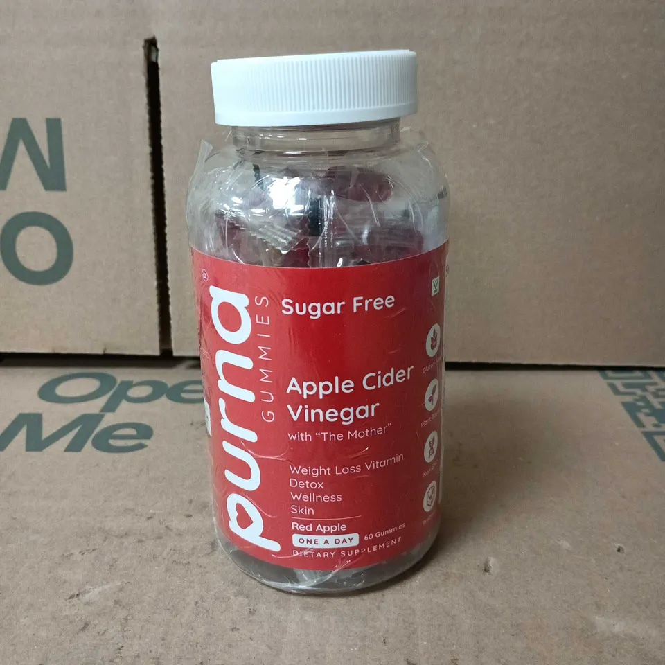 PURNA GUMMIES SUGAR FREE APPLE CIDER VINEGAR 60 GUMMIES SUPPLEMENT