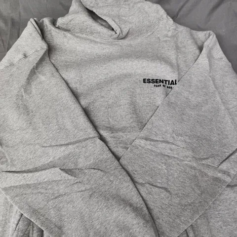 ESSENTIALS HOODIE IN GREY SIZE LARGE
