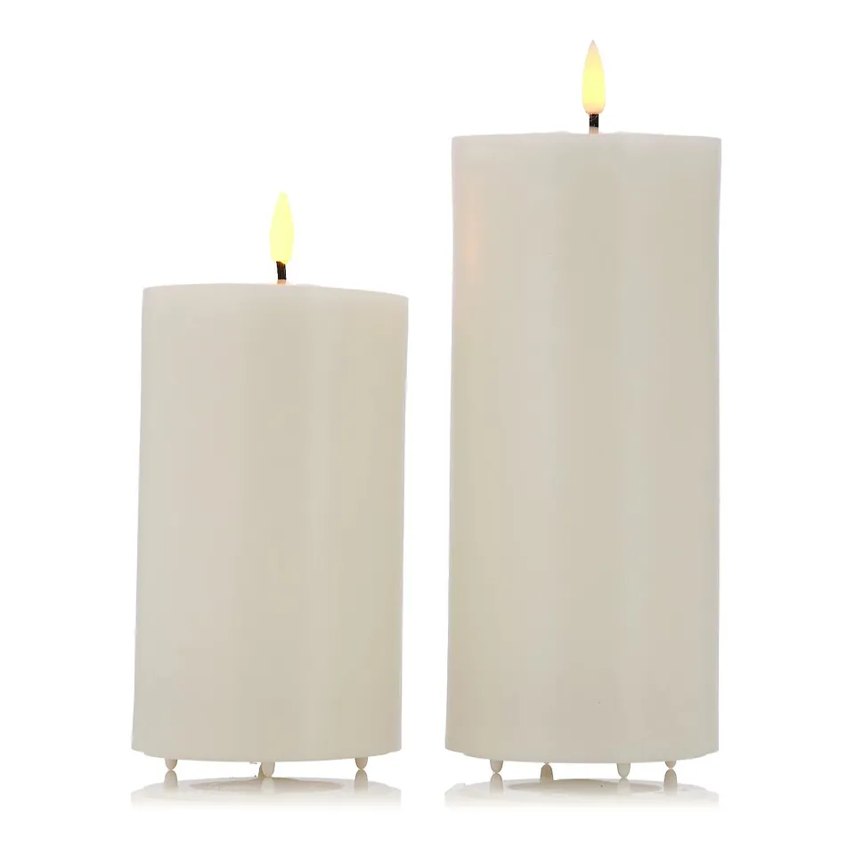 GARDEN STORIES SET OF 2 SMALL & LARGE RUSTIC OUTDOOR WAX CANDLES