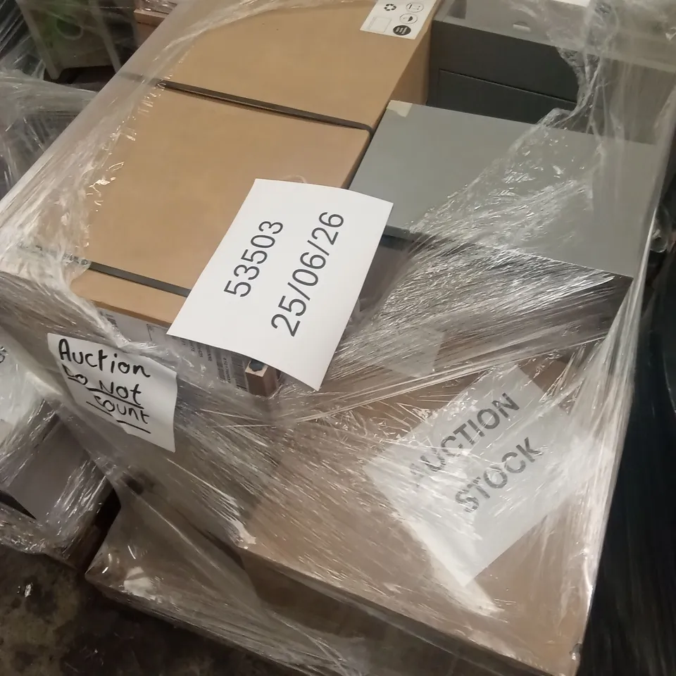 PALLET OF ASSORTED DESIGNER BATHROOM VANITY UNITS AND BASINS