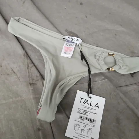 TALA WOMEN'S SWIM BIKINI BRIEF – ASYMMETRIC LIGHT GREY, EXTRA SMALL